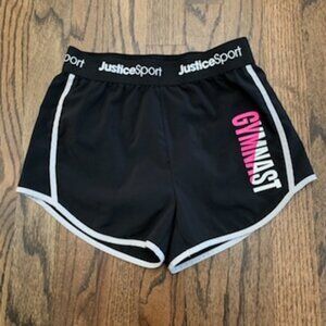 Justice Sport Gymnast Shorts + Leggings Set | Girls | Black & Pink Size S (7/8)